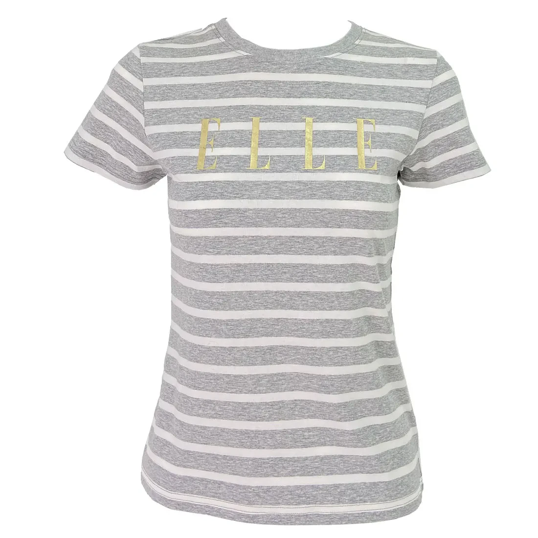 ELLE LOGO STRIPES T-SHIRT IN MELANGE