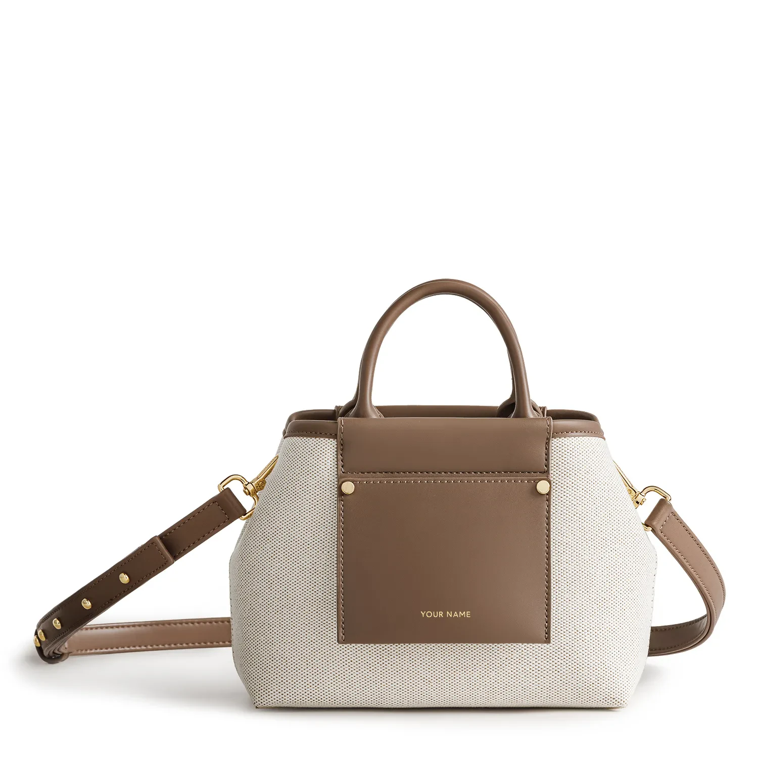 PICOLA TOP HANDLE BAG LUXE CANVAS - DARK MOCHA