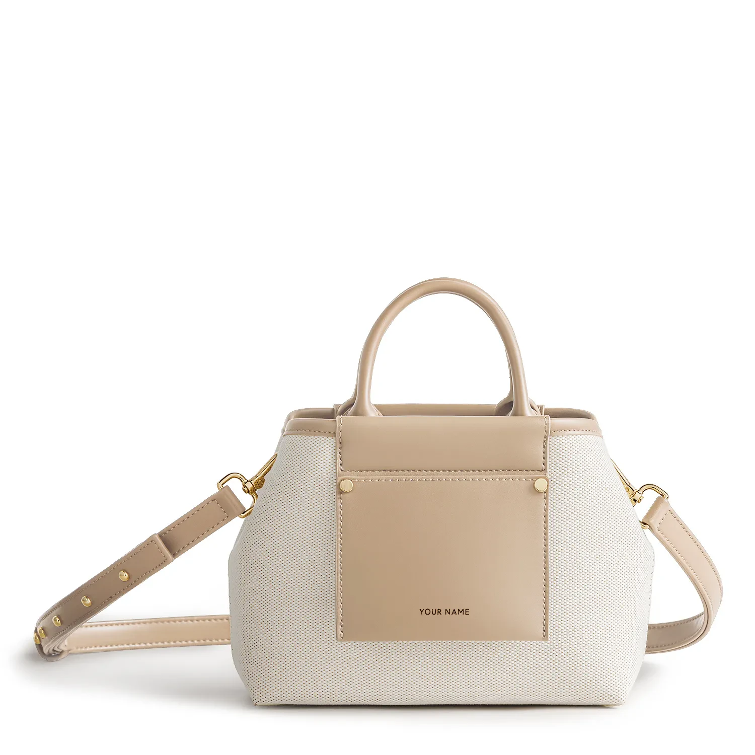 PICOLA TOP HANDLE BAG LUXE CANVAS - MILKTEA
