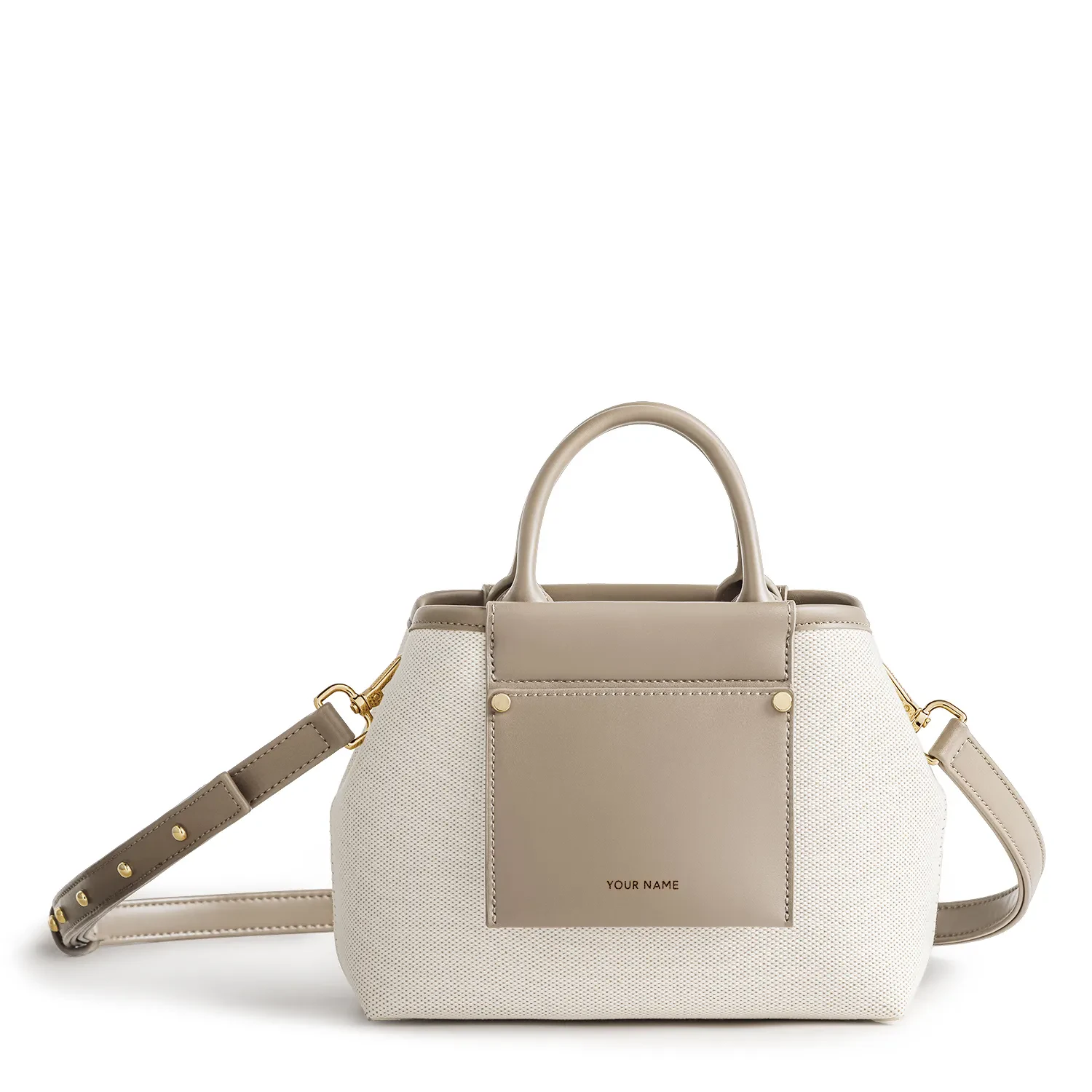 PICOLA TOP HANDLE BAG LUXE CANVAS - PARCHMENT