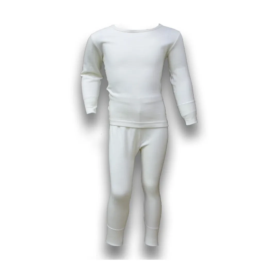 WINTER TIME WOOLMAX BOY CREW NECK SET - OFF WHITE