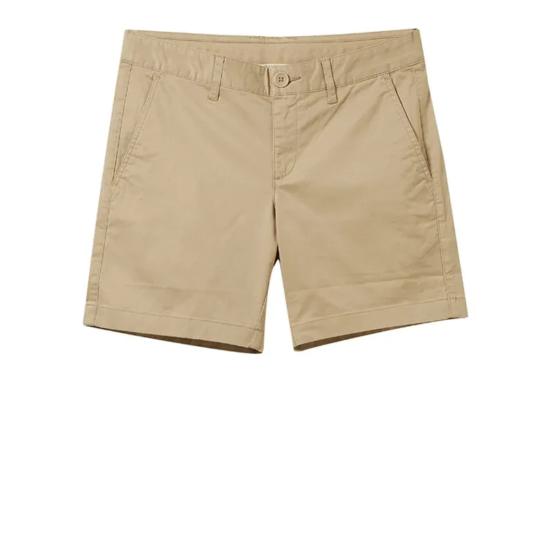 Women's Cotton Stretch Hidden Comfort Shorts- Khaki