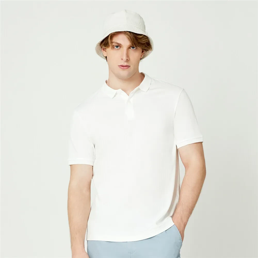 Men's Liquid Touch Slim Short Sleeve Polo- Signature White
