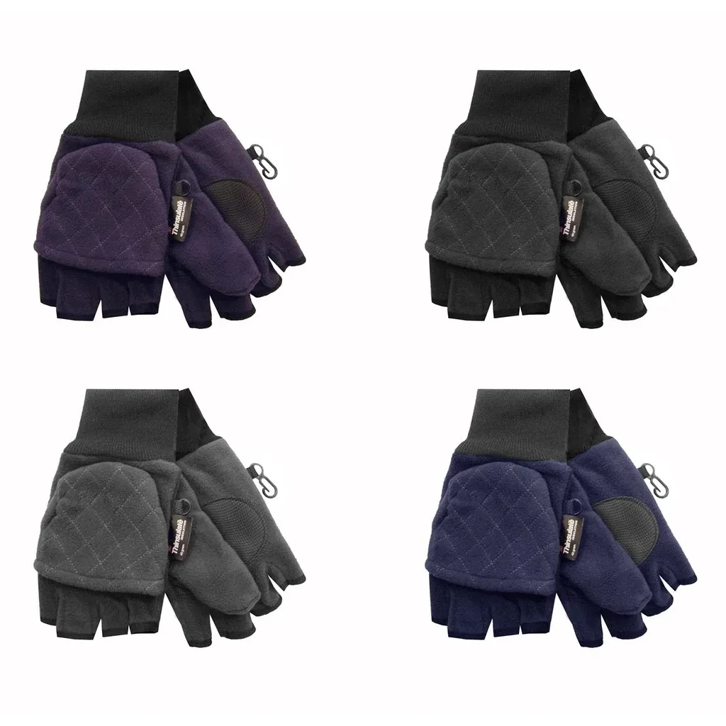 WINTER TIME UNISEX HALF FINGER FLEECE GLOVES 5 DEGREES AND ABOVE