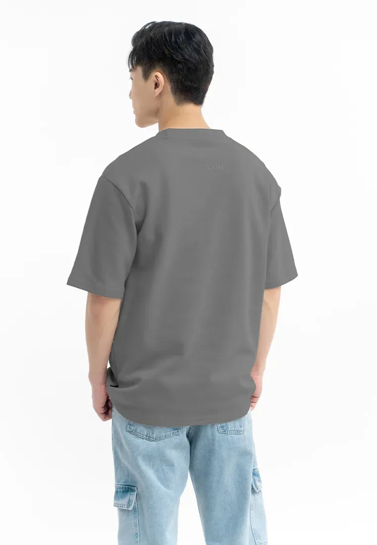 DRUM SELECT FABRIC PATCH OVERSIZED TEE