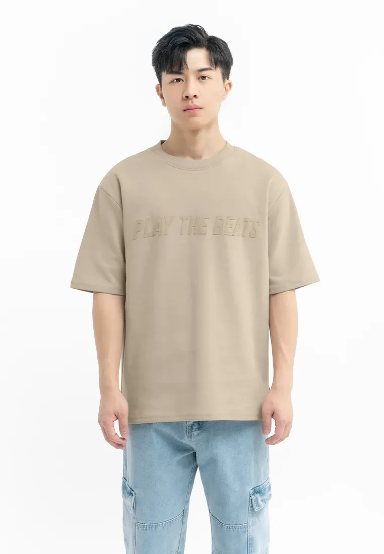 DRUM SELECT FABRIC PATCH OVERSIZED TEE