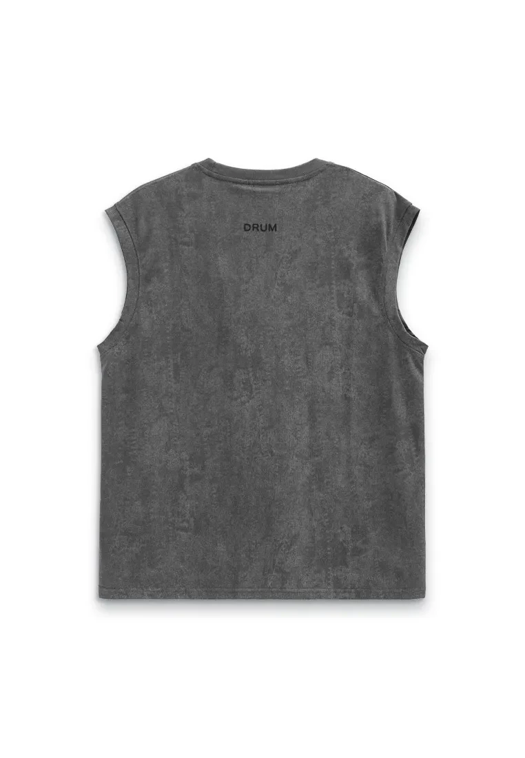 DRUM SELECT LOGO STONE WASHED SINGLET