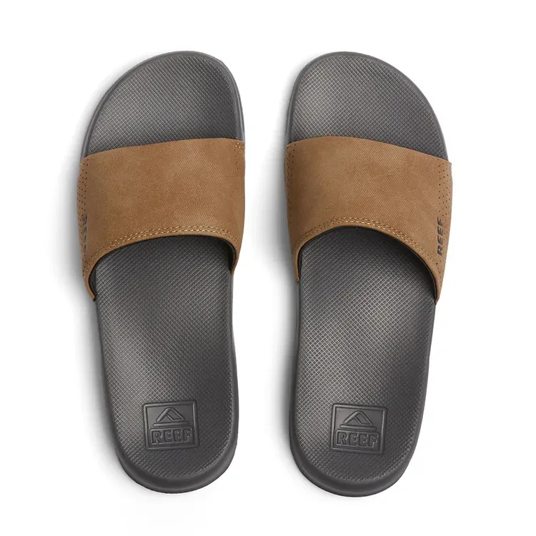 REEF ONE SLIDE- GREY/TAN