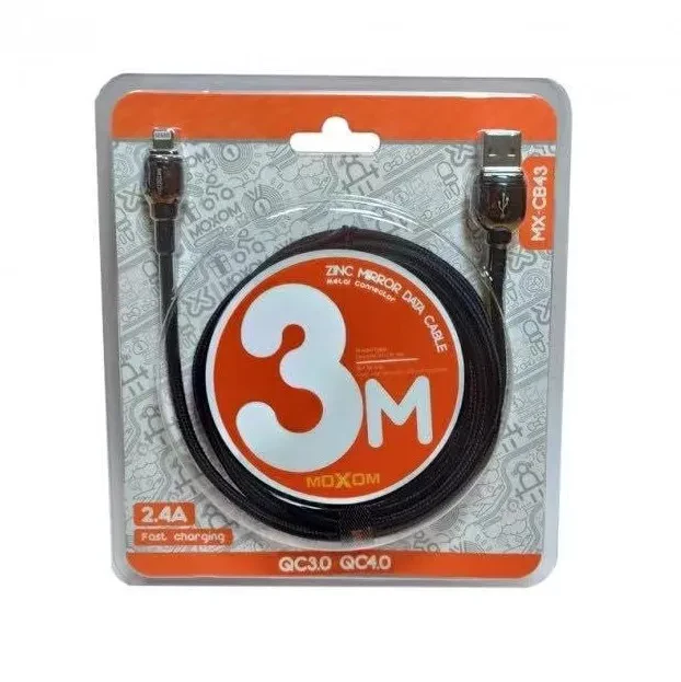 MOXOM MX-CB43 FAST CHARGING AND DATA CABLE 3M