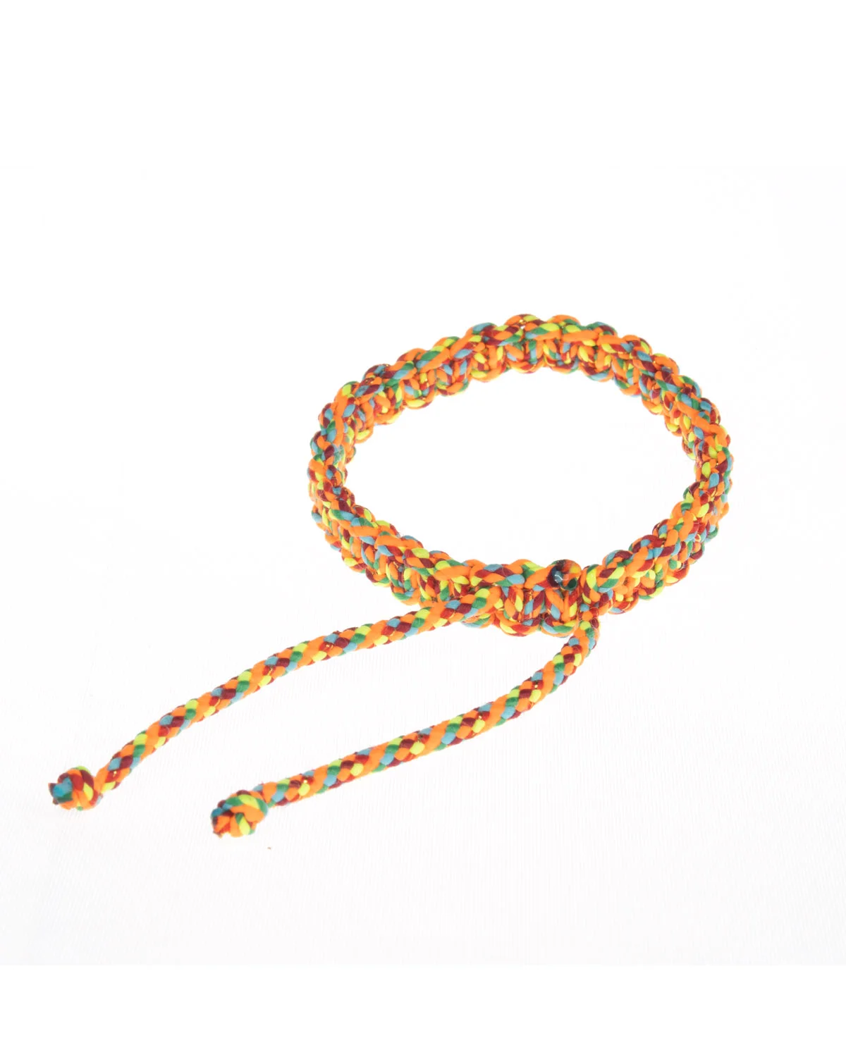MULTICOLOURED BRAIDED COTTON BANGLE 11mm