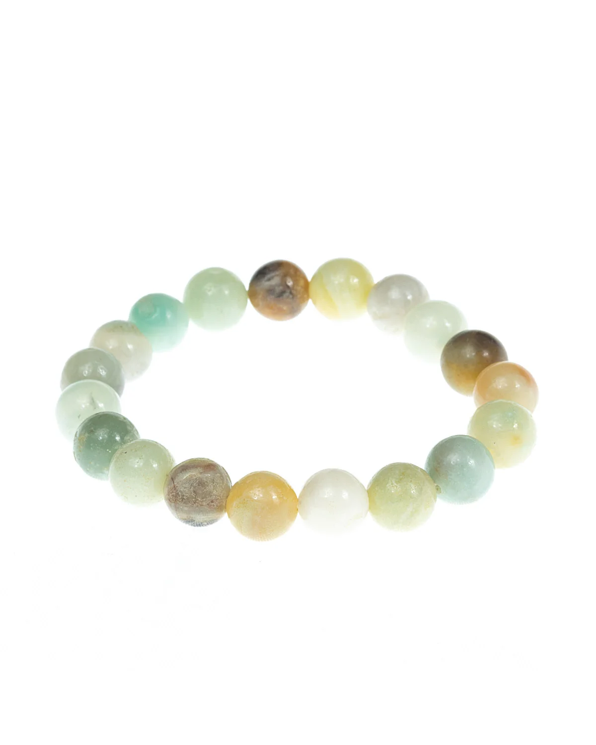 FLOWER AMAZONITE STONES BRACELET 10MM