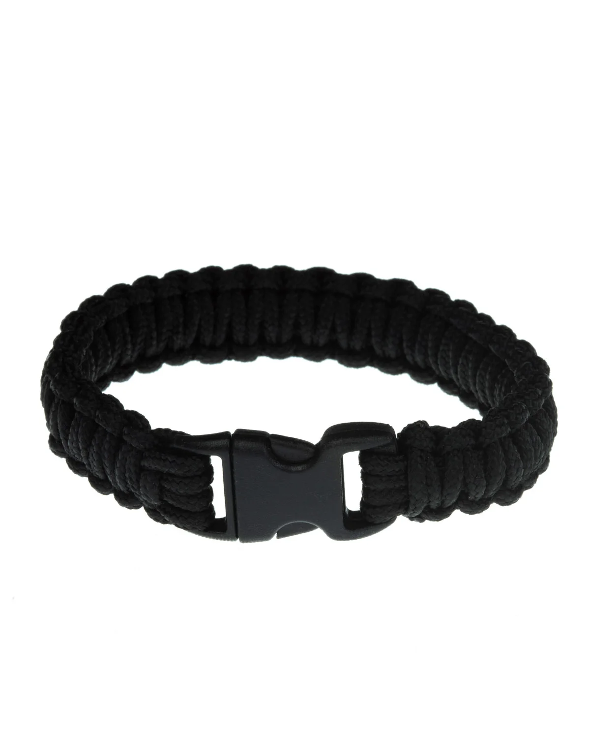 BLACK BRAIDED NYLON BANGLE WITH BLACK CLASP 13MM