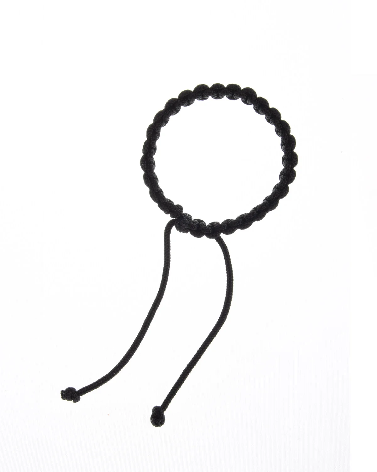 BLACK BRAIDED NYLON BANGLE 9MM