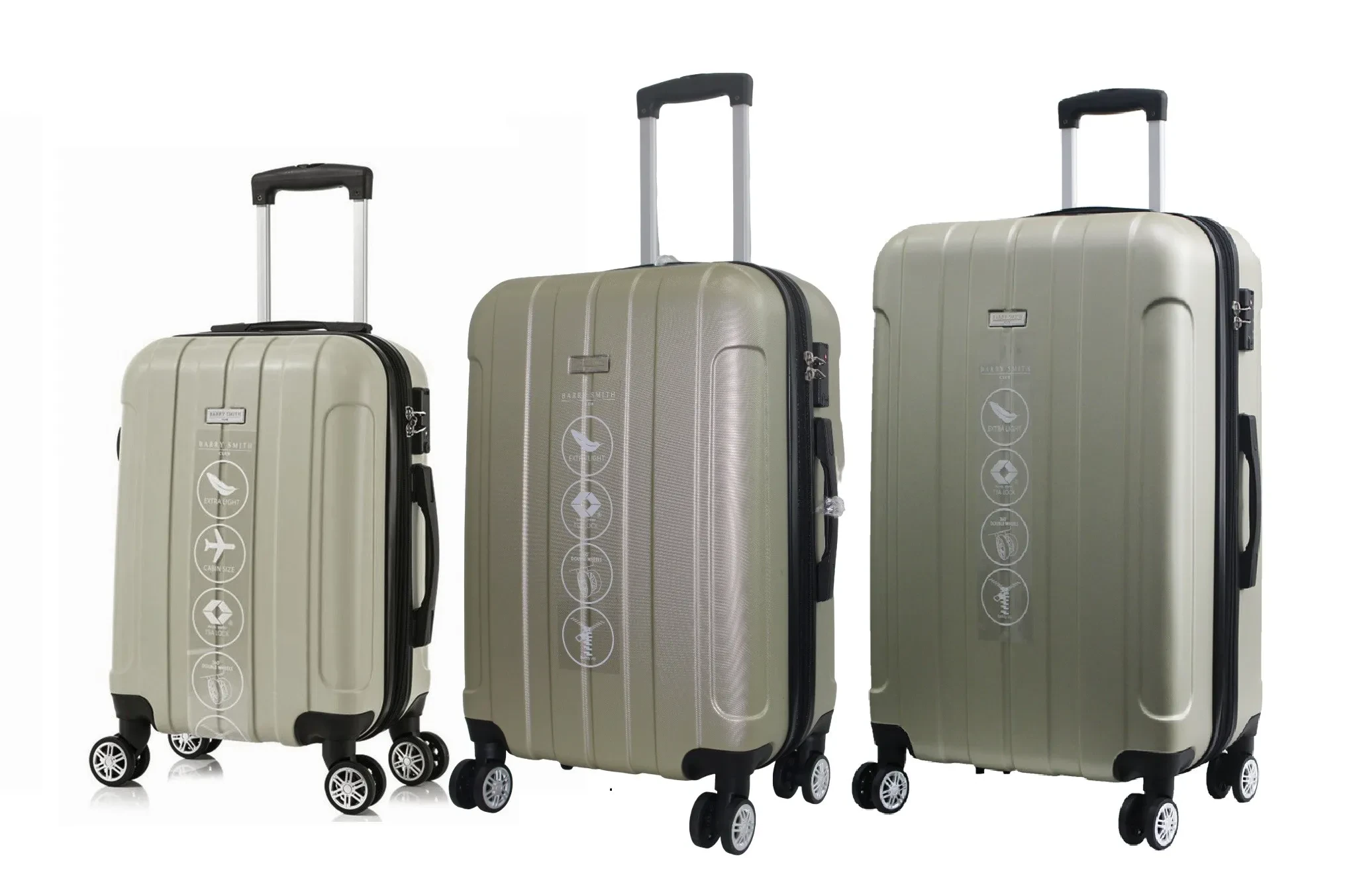[B104] BARRY SMITH CLUB HARDCASE LUGGAGE SET OF 3