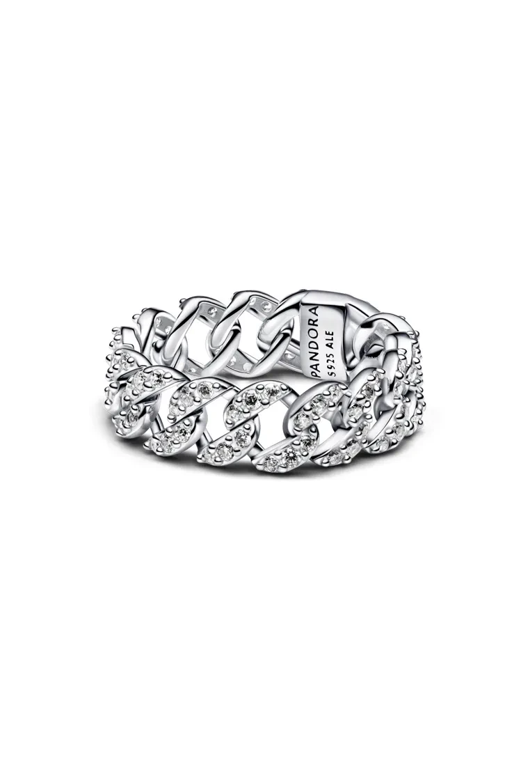 PANDORA PAVÉ CUBAN CHAIN RING