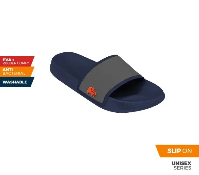 FIPPER SLIP ON NON-RUBBER FOR UNISEX IN BLUE (DARK) / GREY (LIGHT) / ORANGE (PORTLAND)