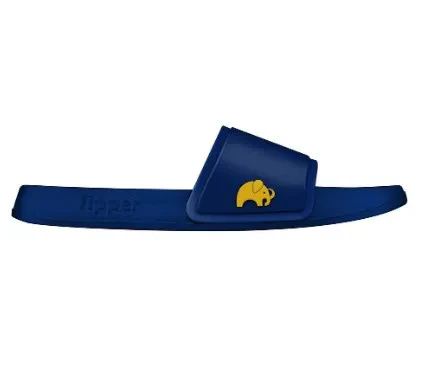 FIPPER SLIP ON NON-RUBBER FOR MEN IN BLUE (MIDNIGHT EXPRESS) / MUSTARD