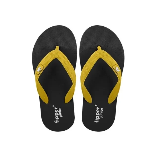 FIPPER SLIPPER JUNIOR RUBBER FOR CHILDREN IN BLACK / PINK (PUNCH) / YELLOW