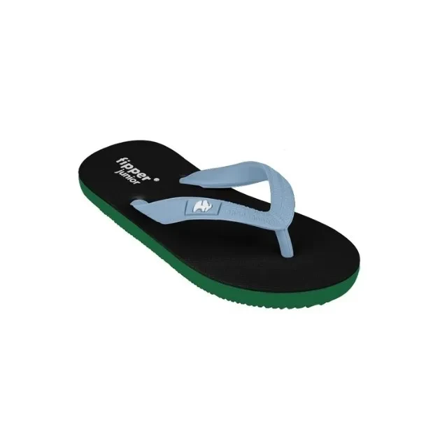 FIPPER JUNIOR RUBBER FOR CHILDREN - BLACK/GREEN GRASS/BLUE ECHO
