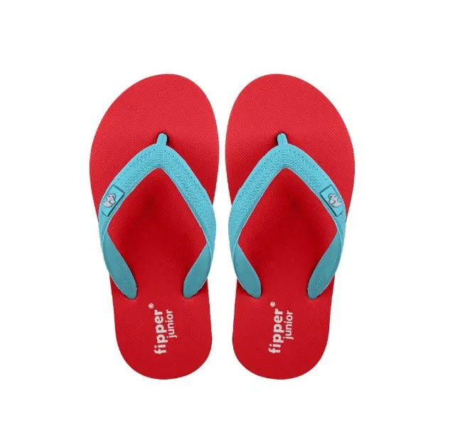FIPPER JUNIOR RUBBER SLIPPER CHILDREN - RED / BLUE / BLUE