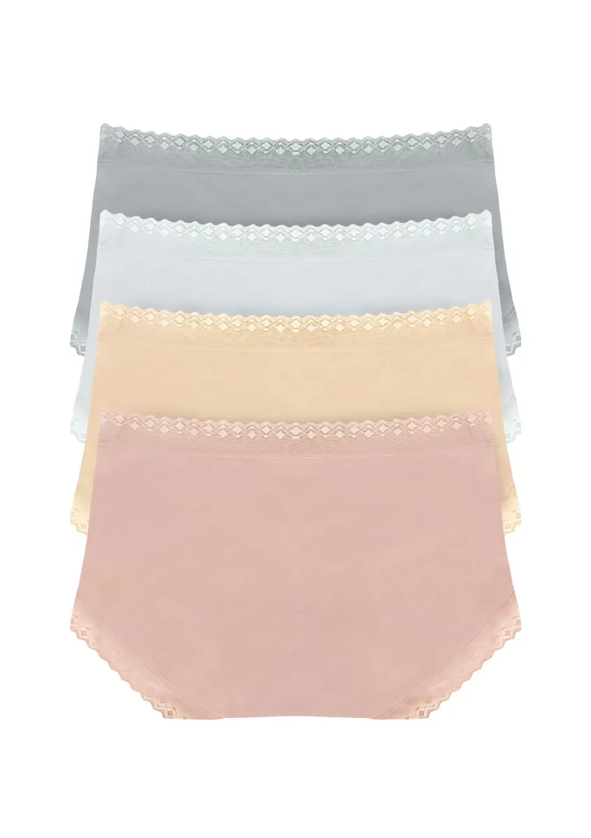 MODAL SOFT MIDWAIST PANTY PACK OF 3'S - RANDOM COLOR