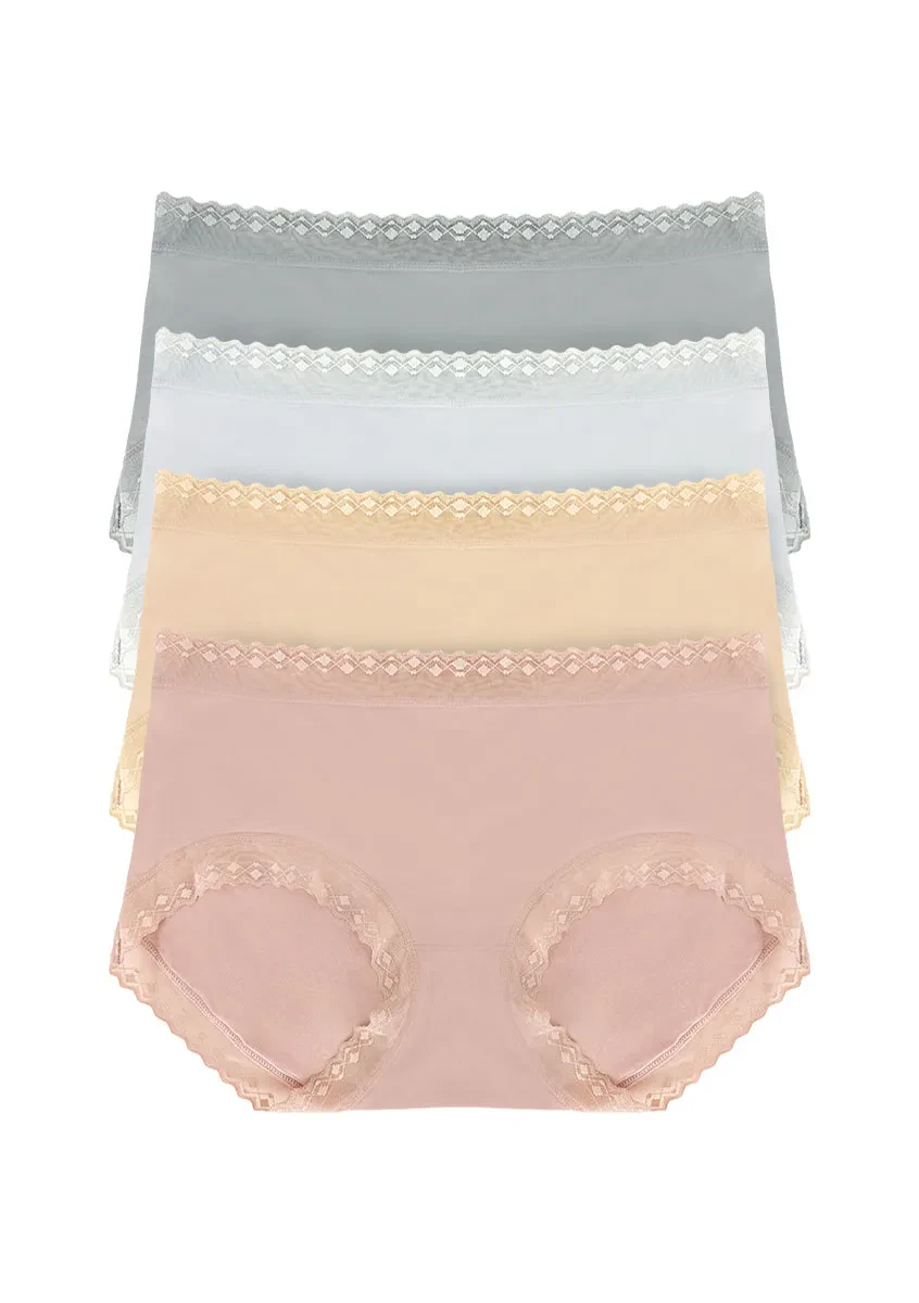 MODAL SOFT MIDWAIST PANTY PACK OF 3'S - RANDOM COLOR