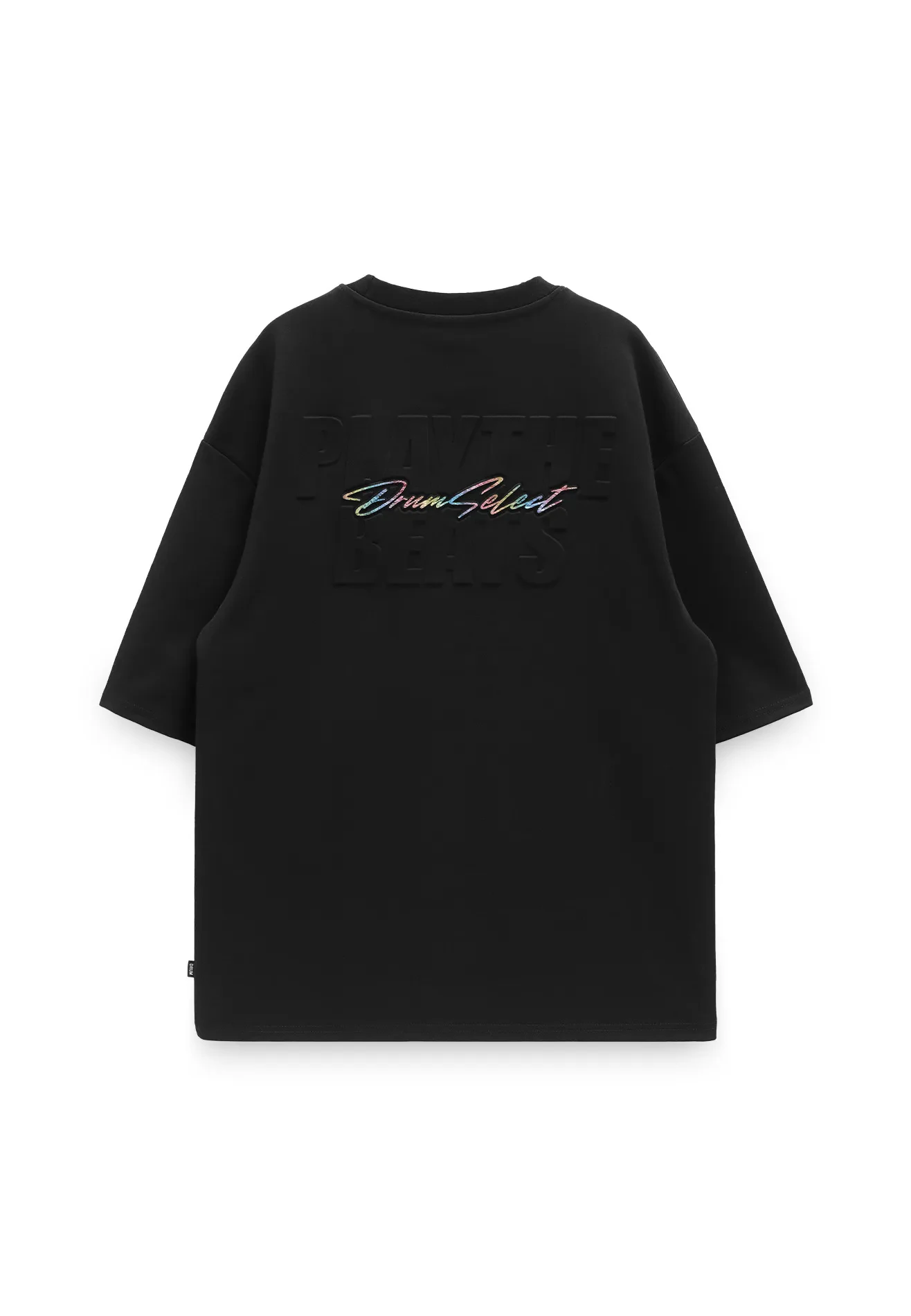 DRUM SELECT SLOGAN EMBOSSED OVERSIZED TEE
