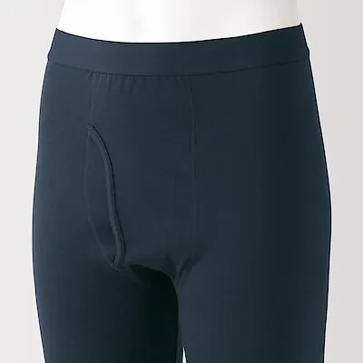 M'S WARM,THICK COTTONLONG JOHNS - DARK NAVY