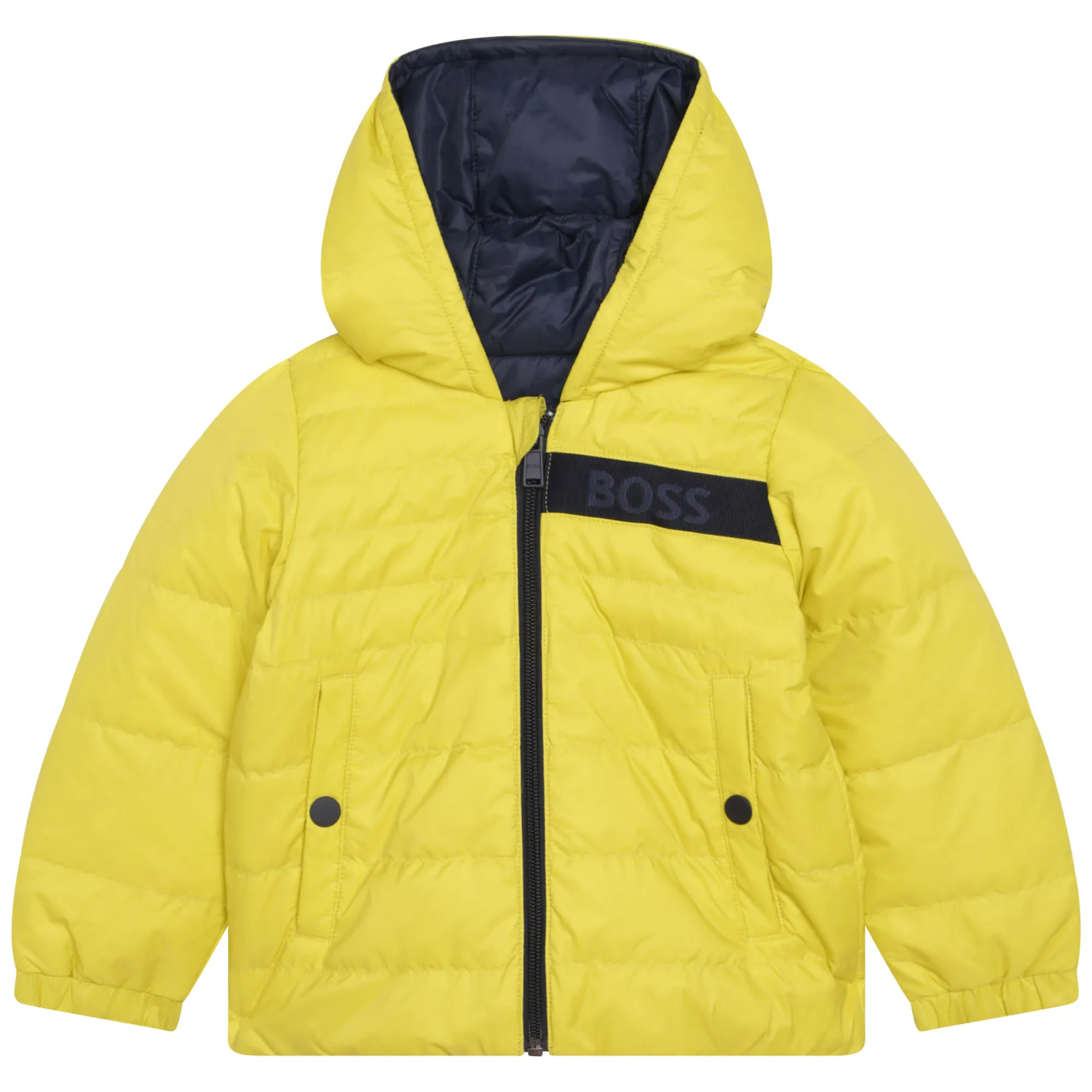 REVERSIBLE PUFFER JACKET - LIME}