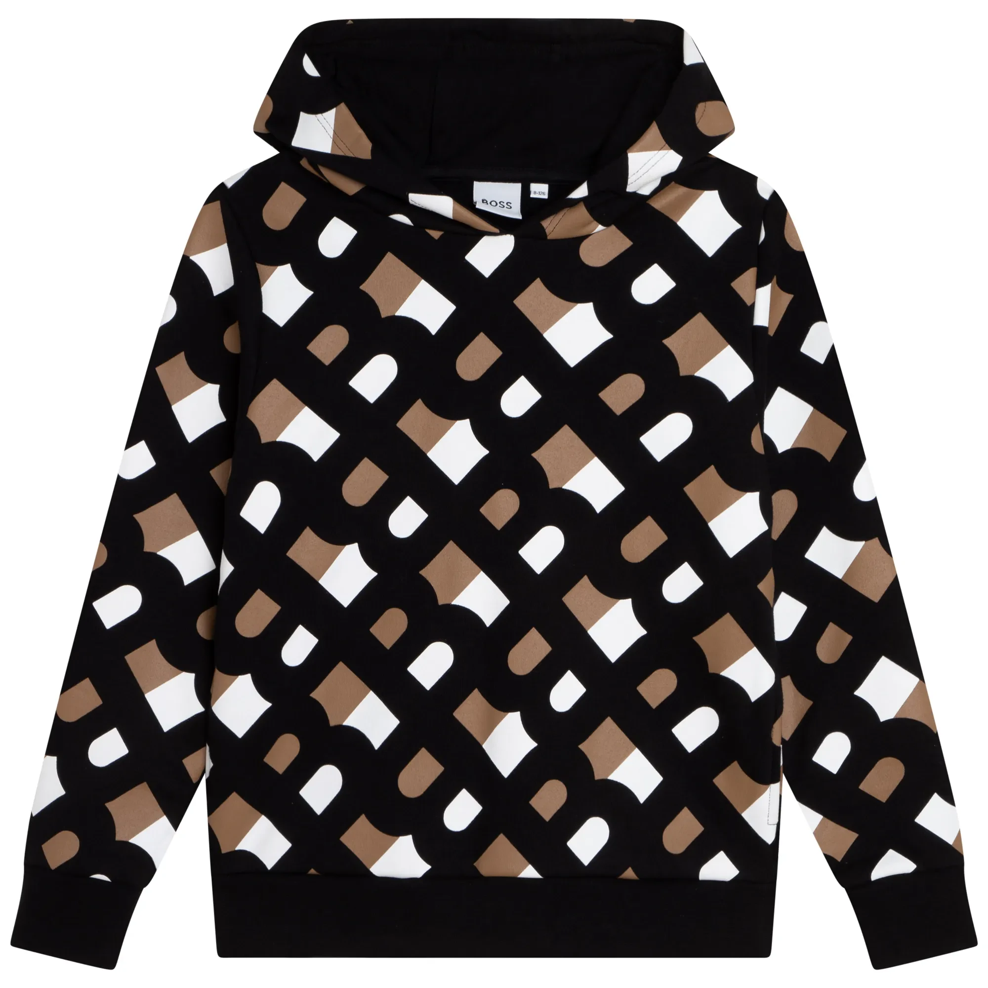 HOODED SWEATSHIRT - BLACK}