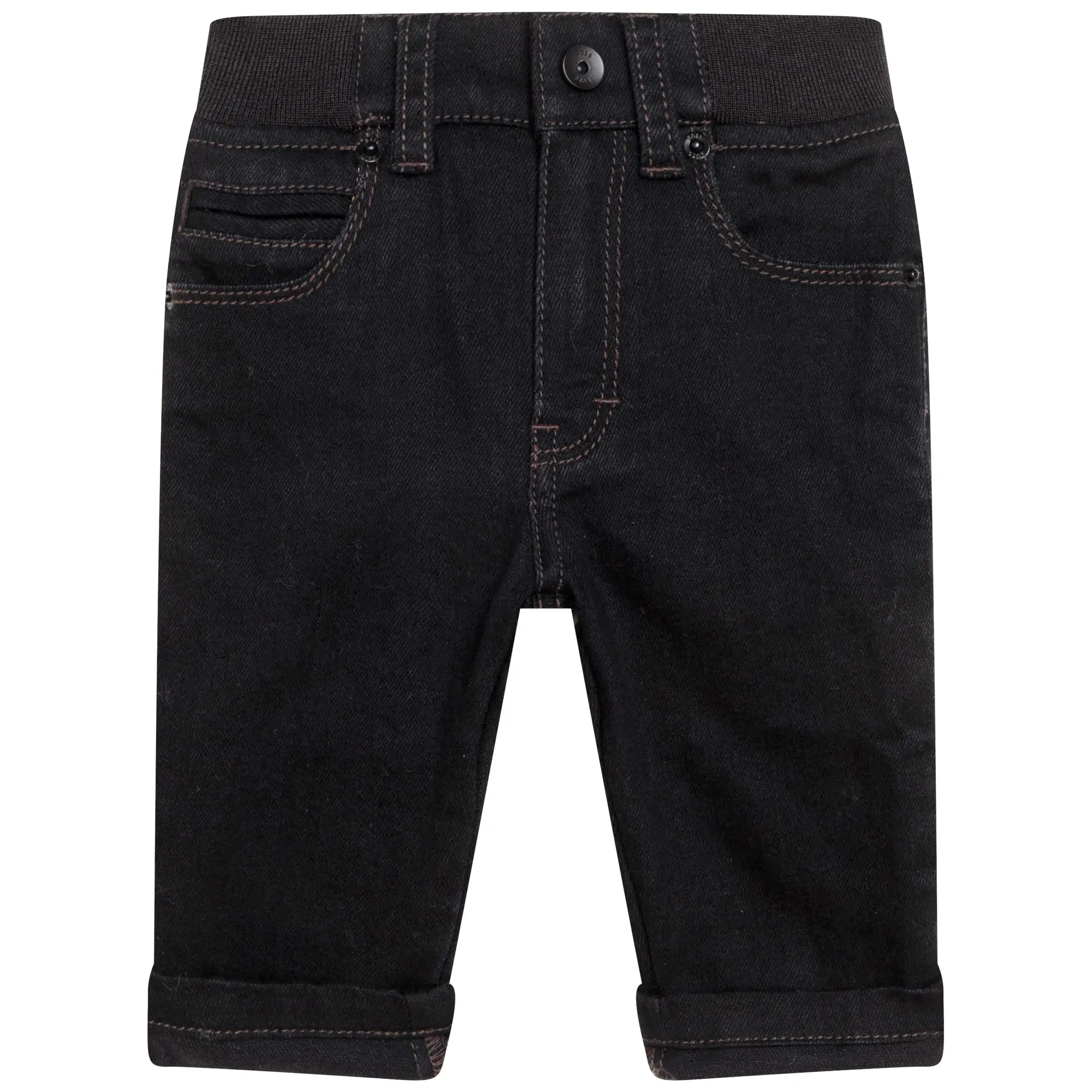 DENIM TROUSERS - BLACK}