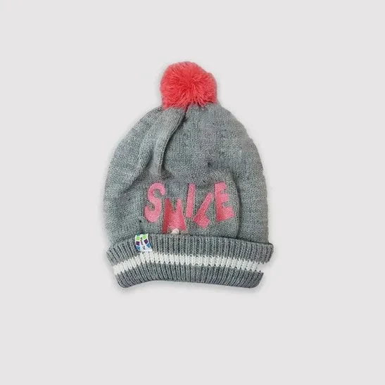 WINTER TIME GIRL 100% ACRYLIC KNITTED HAT