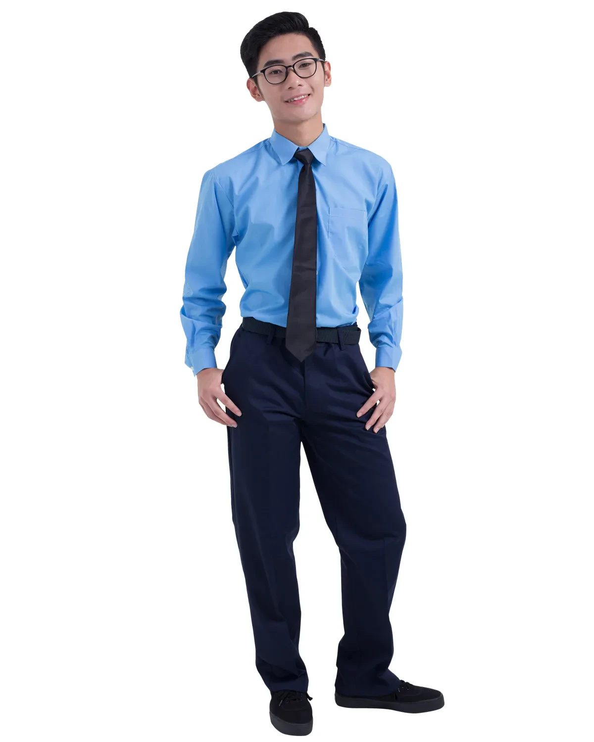 SECONDARY PREFECT SHIRT LONG SLEEVE BLUE