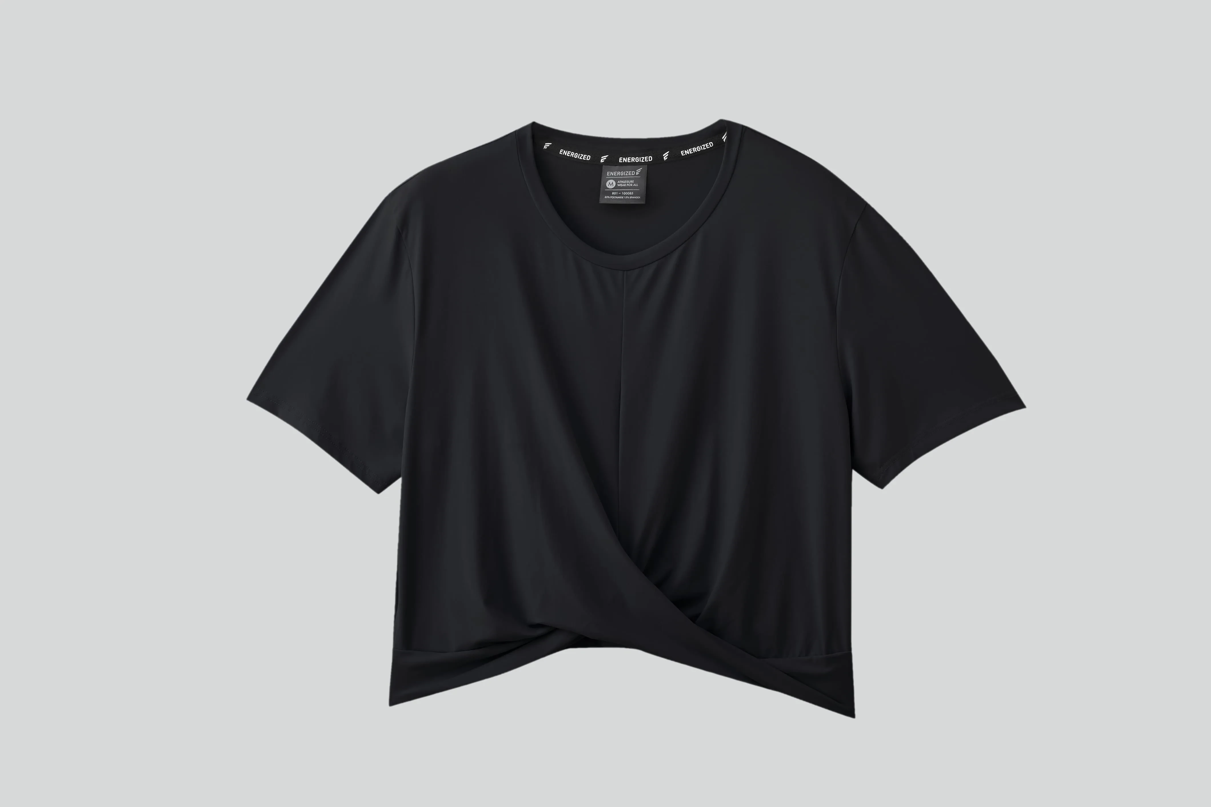 ARTLETES BASIC COOLTOUCH TWISTED FRONT CROPPED TEE