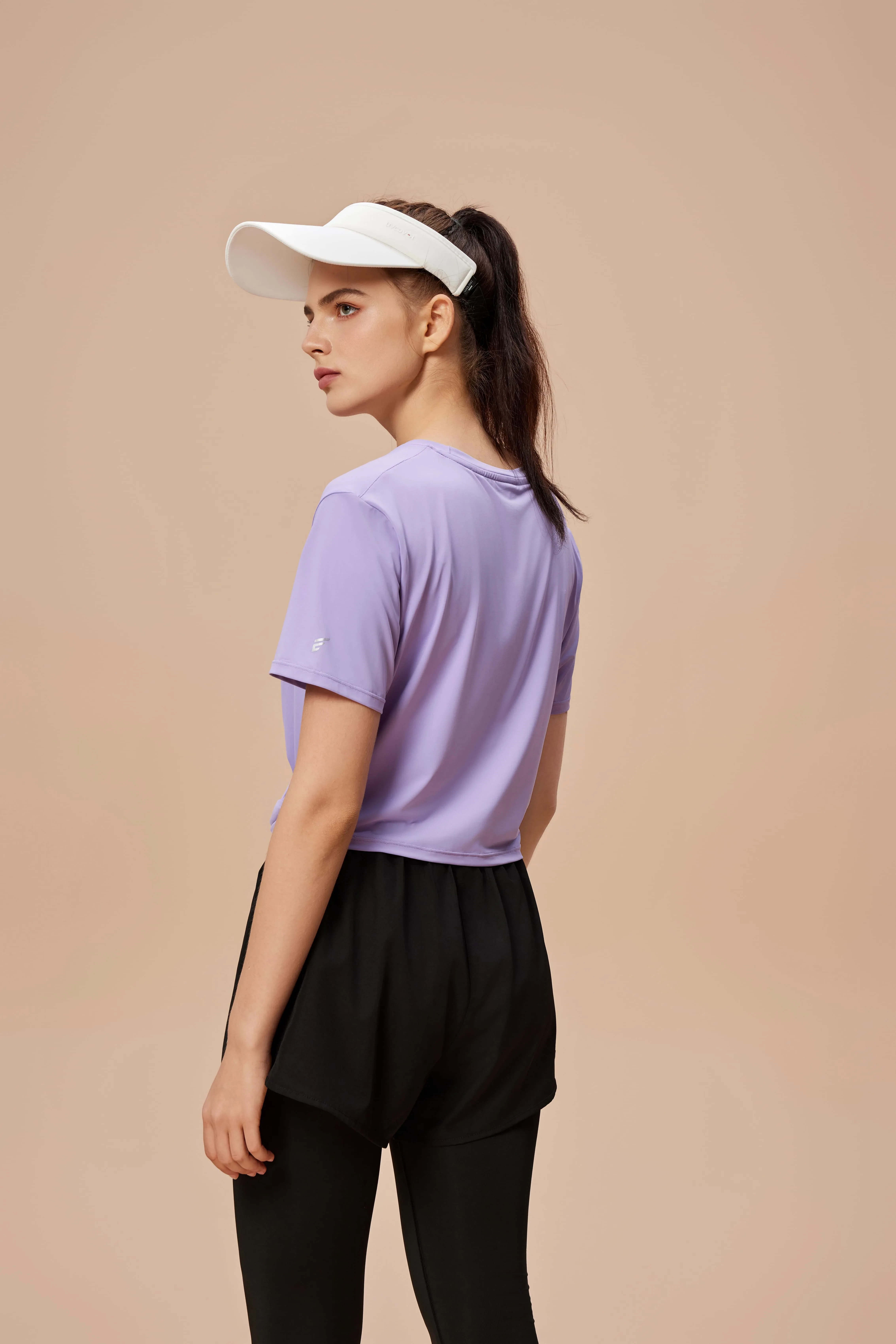 ARTLETES BASIC COOLTOUCH TWISTED FRONT CROPPED TEE