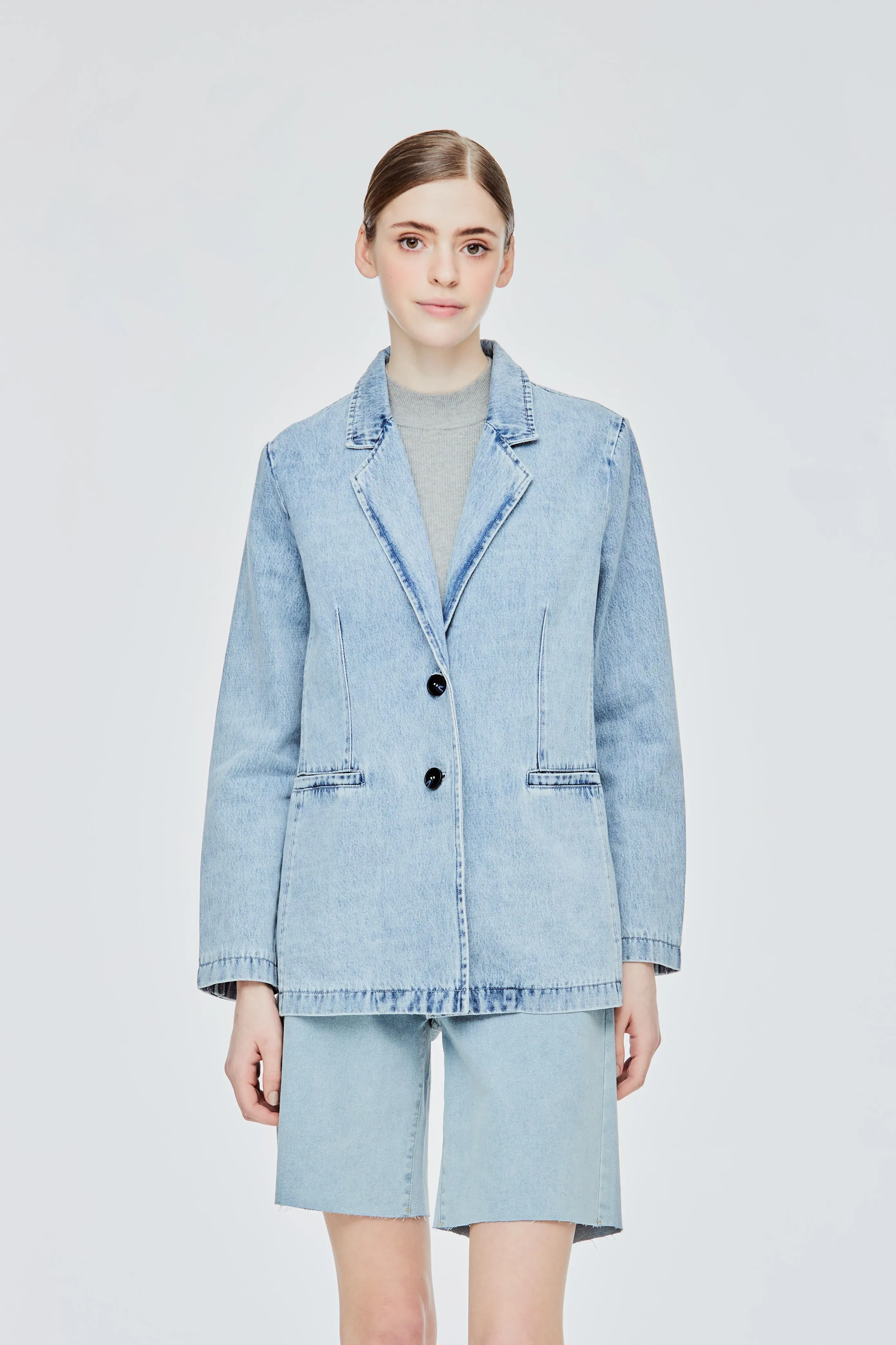 DENIM BLAZER - LIGHT DENIM