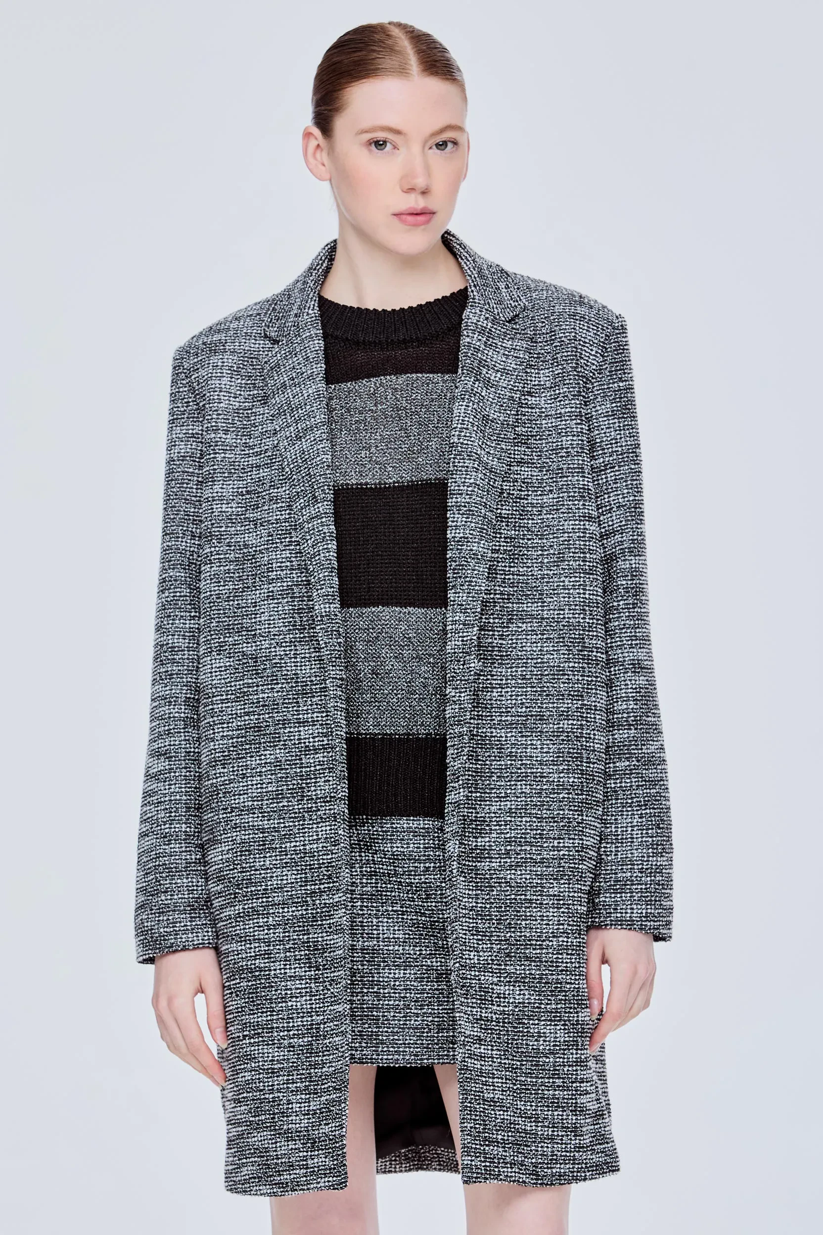LONG TWEED COAT - TWEED
