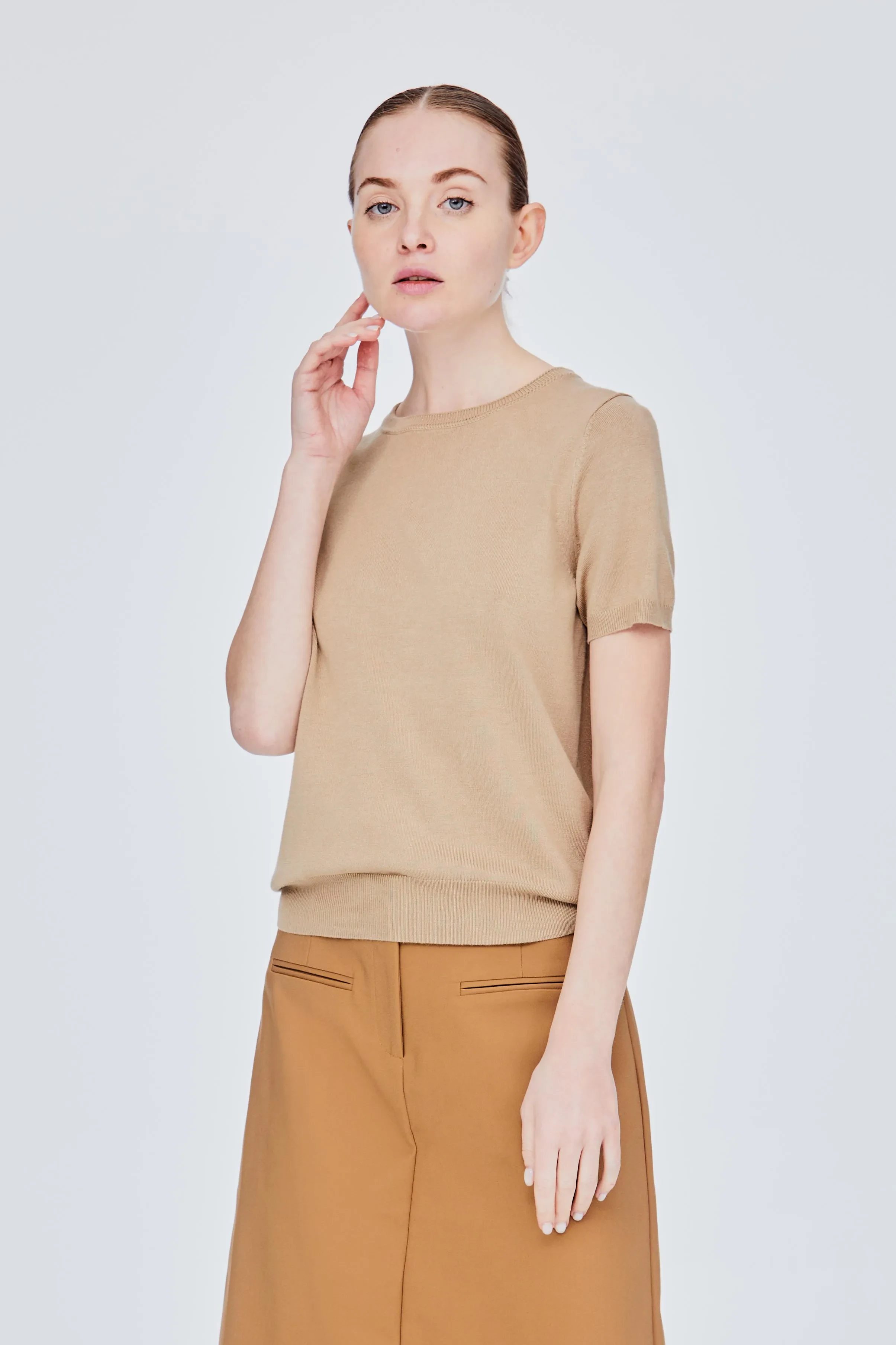 KNIT TOP - KHAKI
