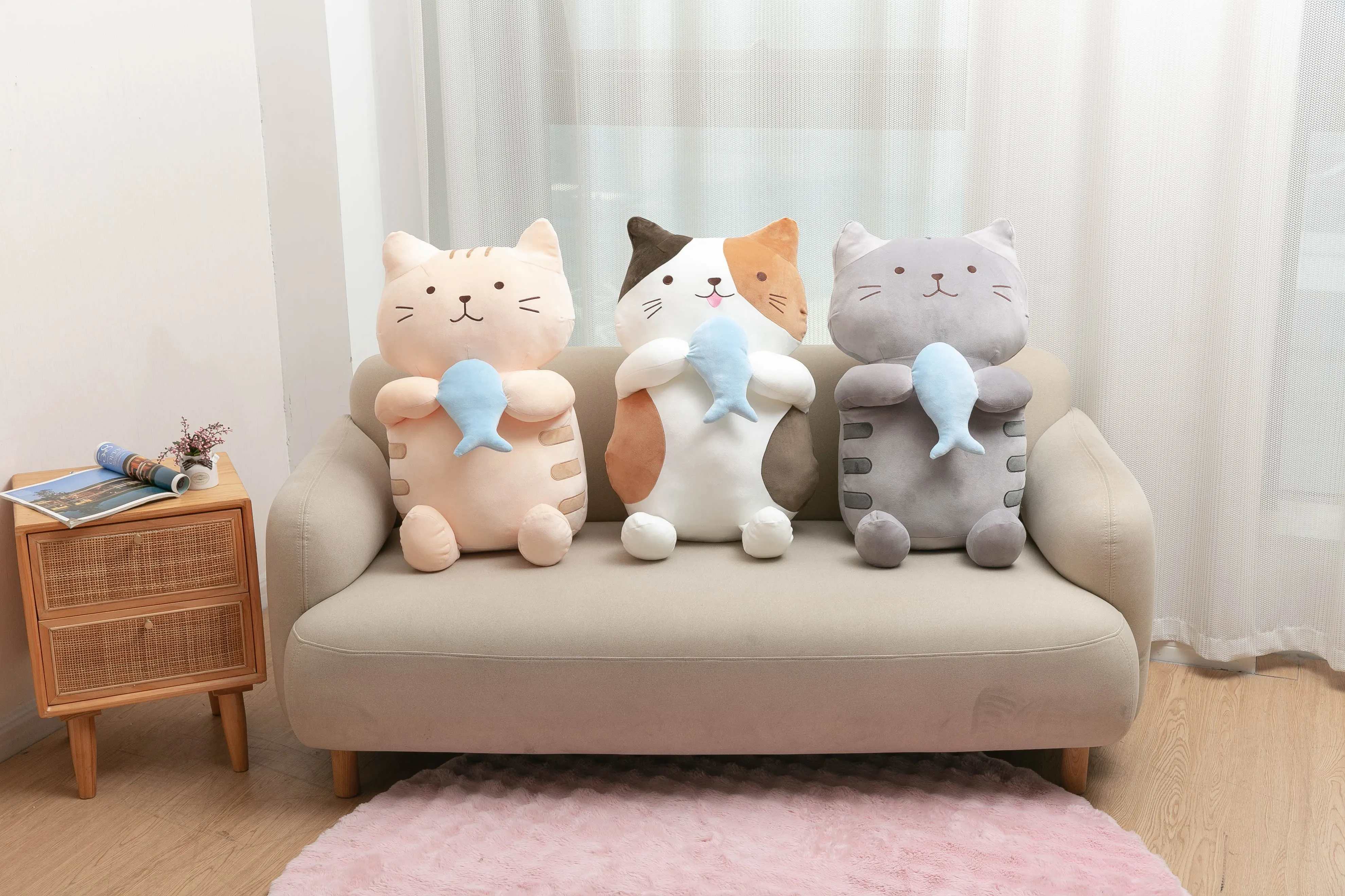 COTONSOFT SAFARI GARDEN XXL CAT PLUSHIE