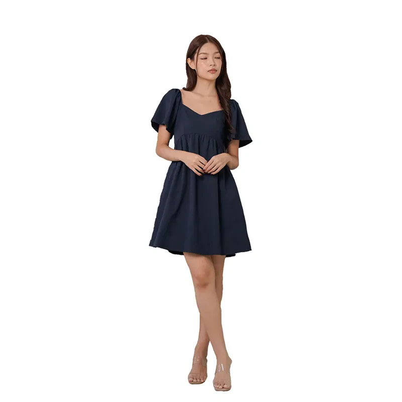 JUNO SWEETHEART FLUTTER SLEEVE DRESS
