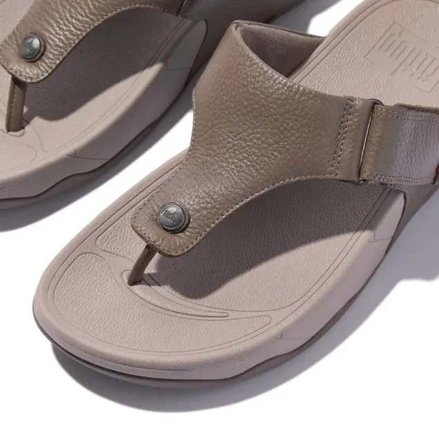TRAKK II MENS LEATHER TOE-POST SANDALS  - JAVA JAVA