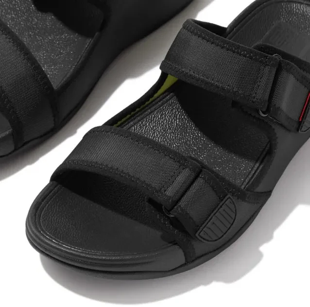 GOGH MOC MENS ADJUSTABLE WATER-RESISTANT SLIDES - BLACK