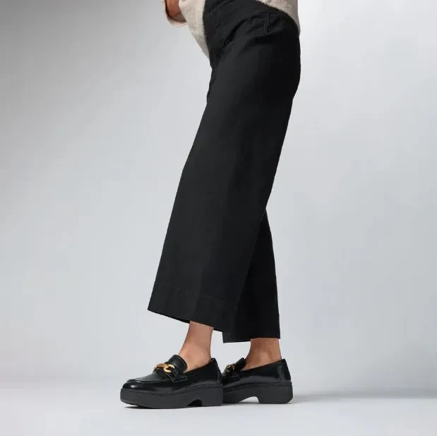 F-LUMA CHUNKY-SNAFFLE BOX-LEATHER DEMI-WEDGE LOAFERS