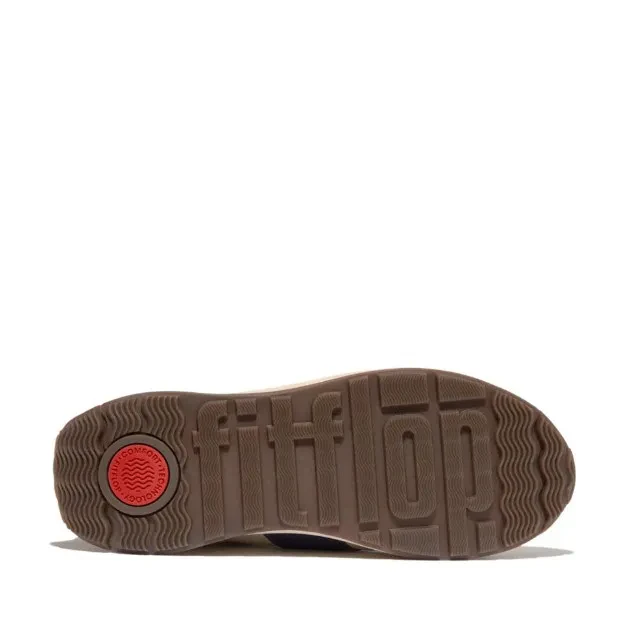 F-MODE FLOW MEN'S LEATHER/SUEDE SNEAKERS - PARIS BEIGE MIX
