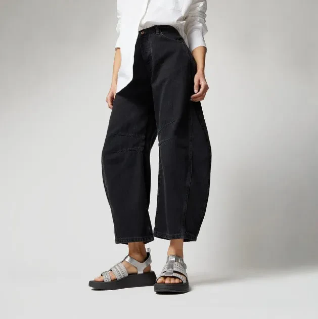 F-MODE LEATHER/WEBBING FLATFORM FISHERMAN SANDALS