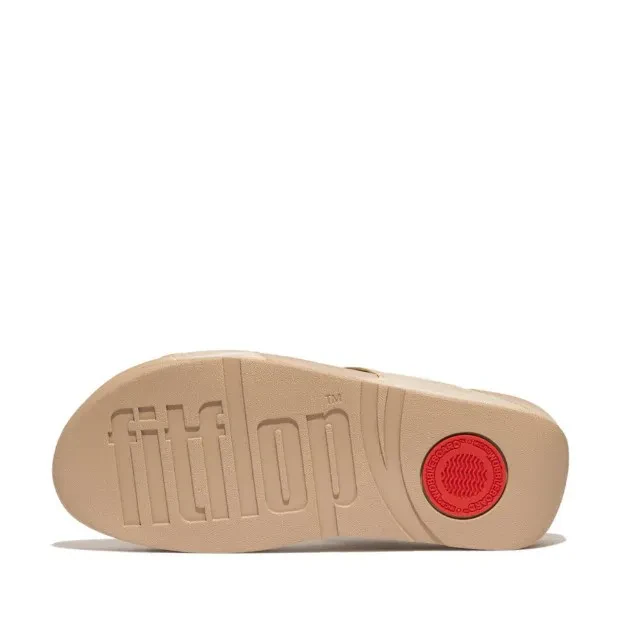 LULU CRYSTAL EMBELLISHED SLIDES - LATTE BEIGE