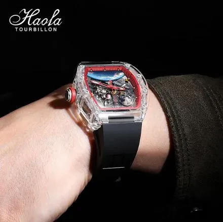 HAOFA CRYSTAL AUTOMATIC 3D SPACESHIP WATCH 2320