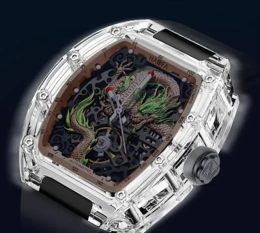HAOFA 3D DRAGON CRYSTAL AUTOMATIC WATCH 2321