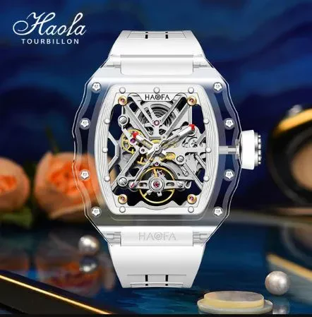 HAOFA ALL K9 CRYSTAL AUTOMATIC MECHANICAL WATCHES MODEL 2202