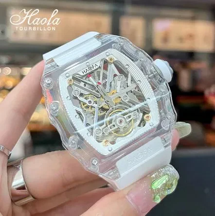 HAOFA ALL K9 CRYSTAL AUTOMATIC MECHANICAL WATCHES MODEL 2202